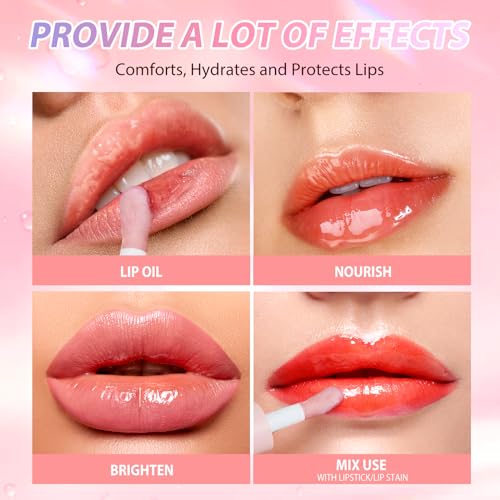 Fruit Flavoured Lip Oil for Hydrated Lips (Strawberry)