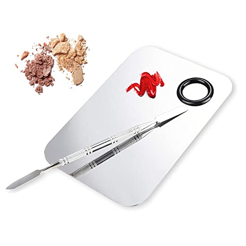 ALIOBC Stainless Steel Makeup Mixing Palette & Spatula