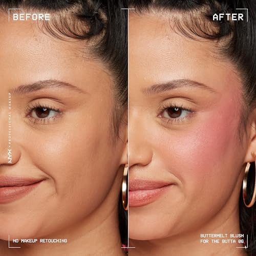 NYX Buttermelt Powder Blush, Long-Lasting Vegan Formula
