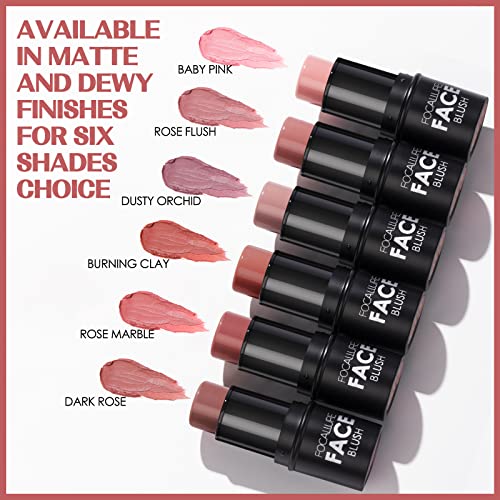 FOCALLURE Cream Blush Stick for Cheeks, Matte Finish
