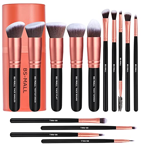 BS-MALL 14 Pcs Makeup Brush Set, Rose Golden