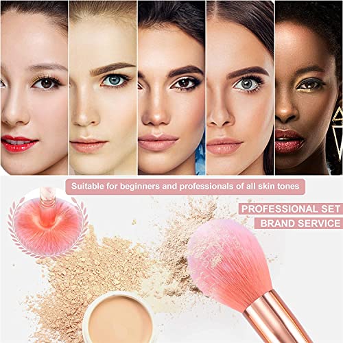 DUAIU Marble Handle Makeup Brushes Set with Sponge Blenders