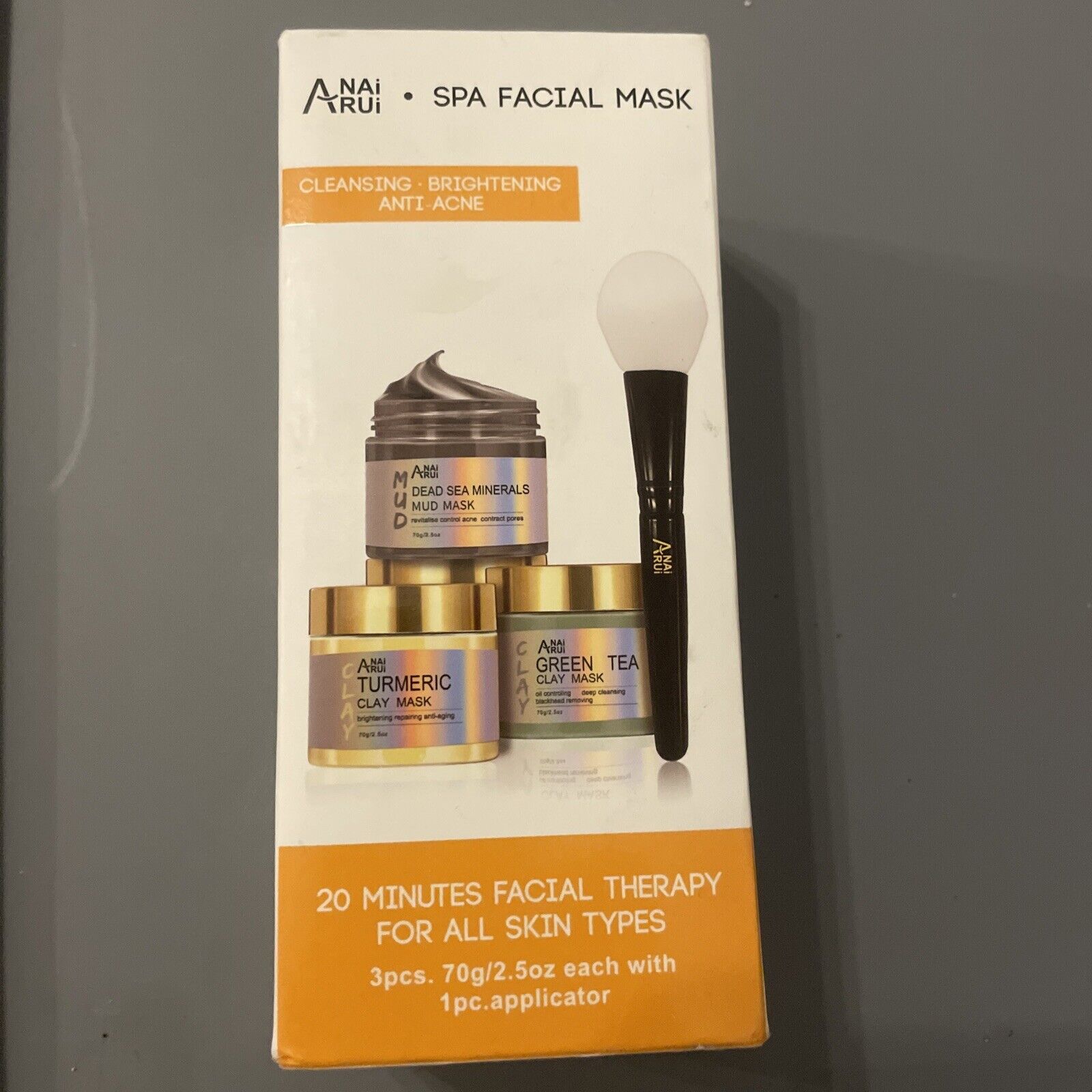 Spa Facial Mask Set with Green Tea and Dead Sea Minerals
