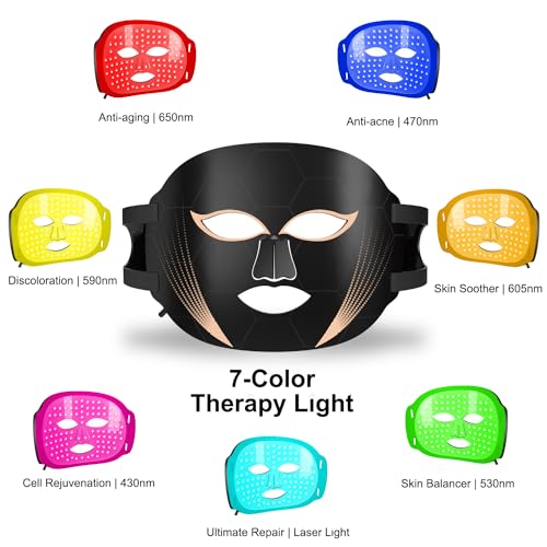 7 Color LED Light Therapy Face Mask for Skincare