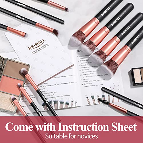 BS-MALL 14 Pcs Makeup Brush Set, Rose Golden