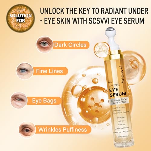 Dark Circle Eye Serum with 5% Caffeine & Ice Roller