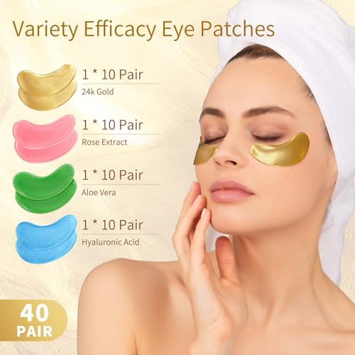 40 Pairs Under Eye Mask with Gold & Hyaluronic Acid