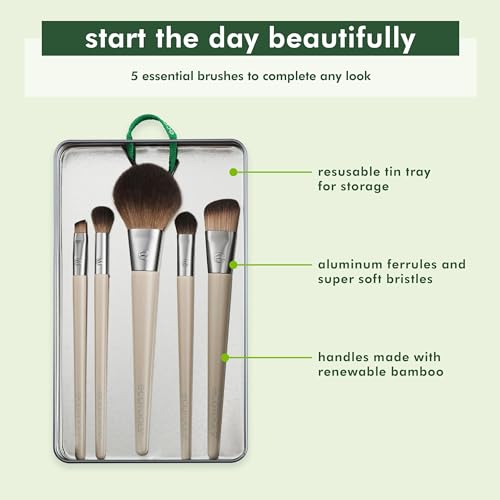 EcoTools 6 Piece Makeup Brush Set - Vegan & Eco-Friendly Beauty Gift