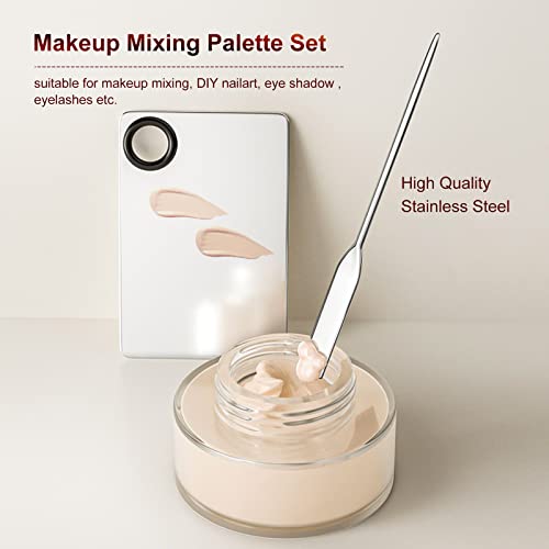 Makeup Palette Set with Stainless Steel Spatulas & Tools