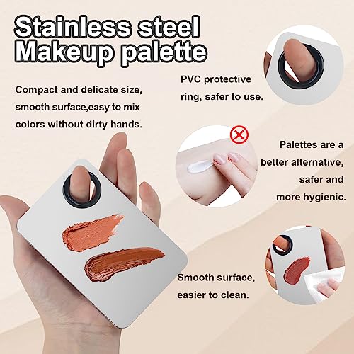 5-Piece Korean Makeup Spatula Set with Palette