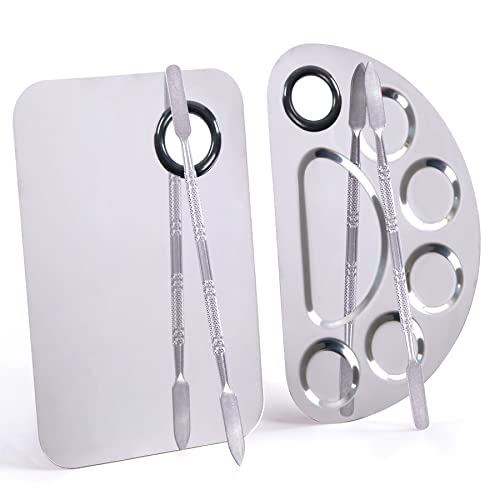 Makeup Mixing Palette Set, Stainless Steel, for Artists