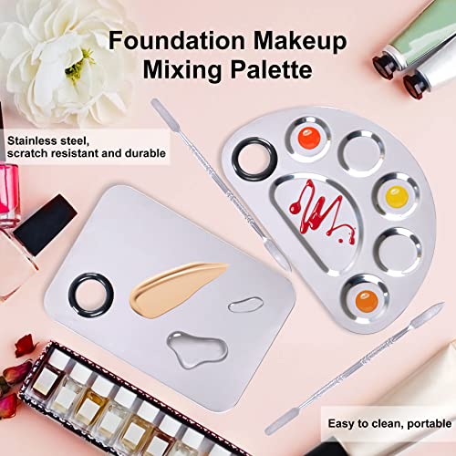 Makeup Mixing Palette Set, Stainless Steel, for Artists