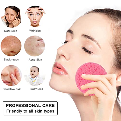 50-Pack Compressed Facial Sponges, Gentle Exfoliating Spa Sponge