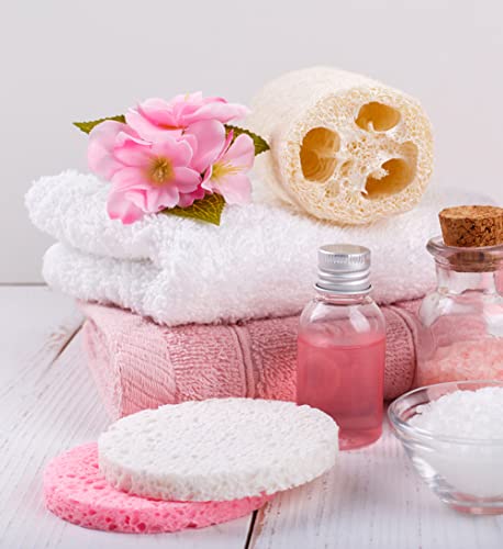 50-Pack Compressed Facial Sponges, Gentle Exfoliating Spa Sponge