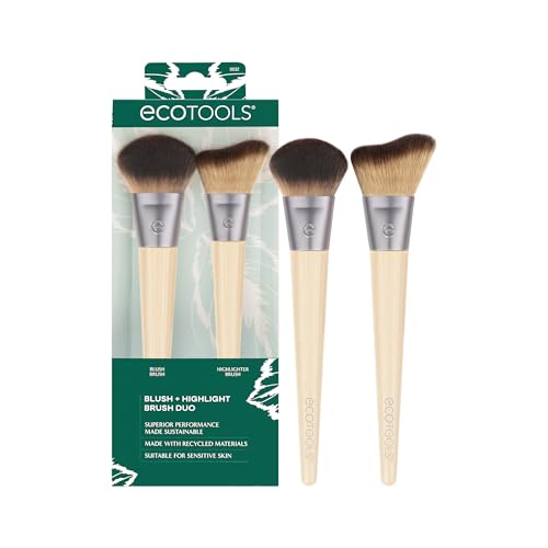 EcoTools Blush + Highlight Brush Duo, Synthetic Bristles