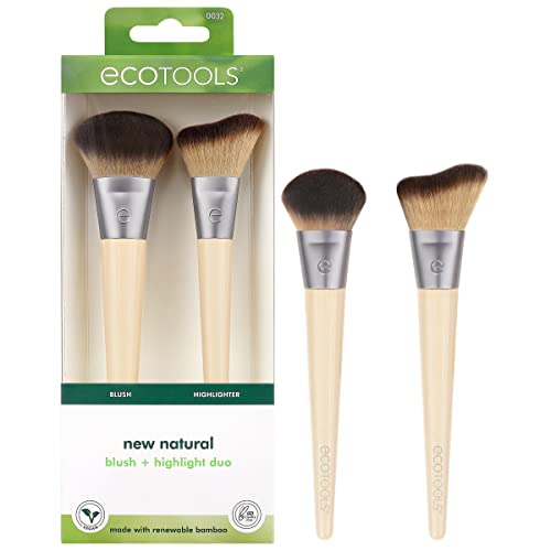 EcoTools Blush + Highlight Brush Duo, Synthetic Bristles