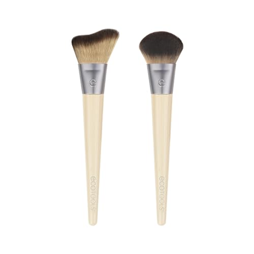 EcoTools Blush + Highlight Brush Duo, Synthetic Bristles