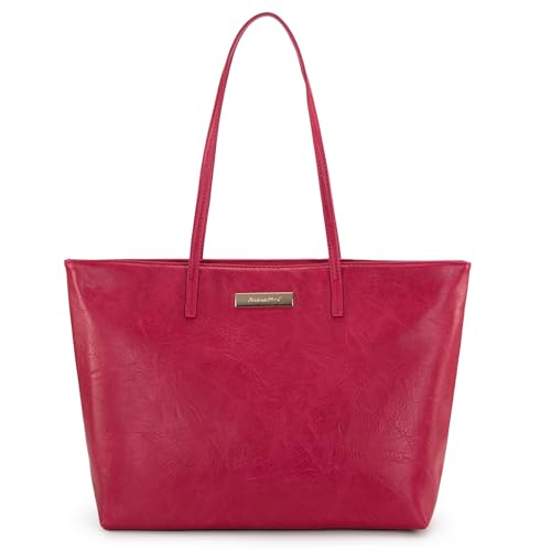 Montana West Large Vegan Leather Shoulder Tote Handbag