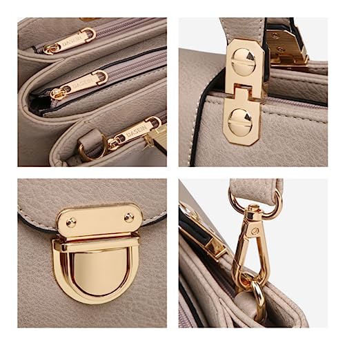 Dasein Women's Vegan Leather Satchel Tote Shoulder Bag