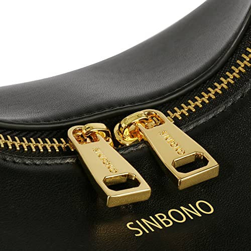 SINBONO Vienna Women's Black Vegan Leather Shoulder Crossbody