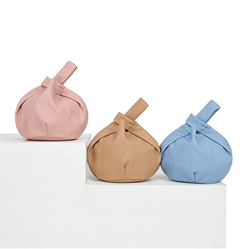 Soft Leather Top Handle Tote Bag in Khaki