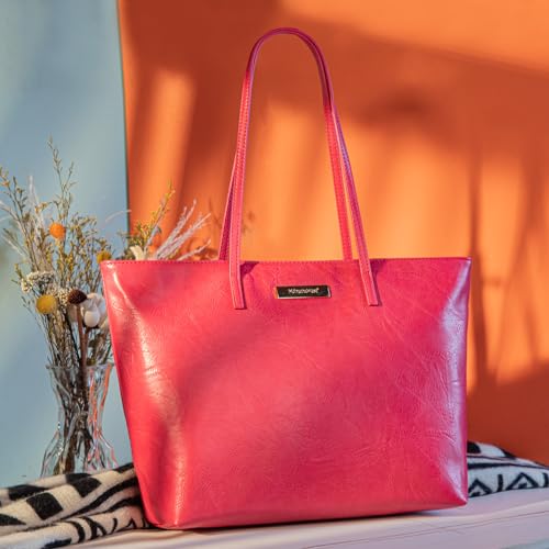 Montana West Large Vegan Leather Shoulder Tote Handbag