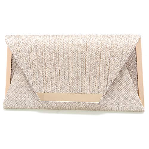 Silver Champagne Clutch Purses Women's Evening Handbag Wedding
