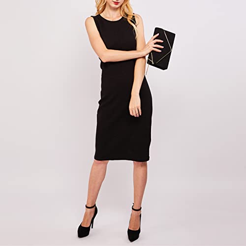 Black Velvet Evening Clutch Handbag with Chain Strap