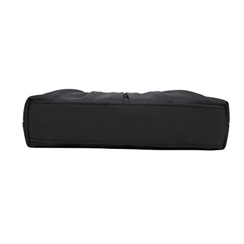 Black Satin Pleated Clutch Evening Handbag for Women