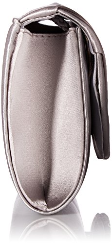 Jessica McClintock Silver Tuxedo Flap Evening Clutch