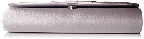 Jessica McClintock Silver Tuxedo Flap Evening Clutch