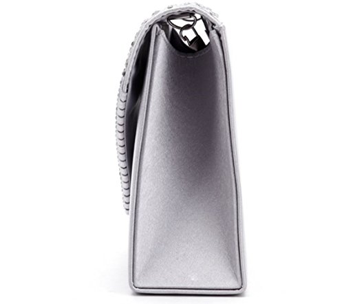 Women's Rhinestone Embellished Evening Envelope Handbag