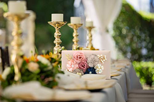 Milisente Flower Wedding Evening Clutch Purse in Light Pink