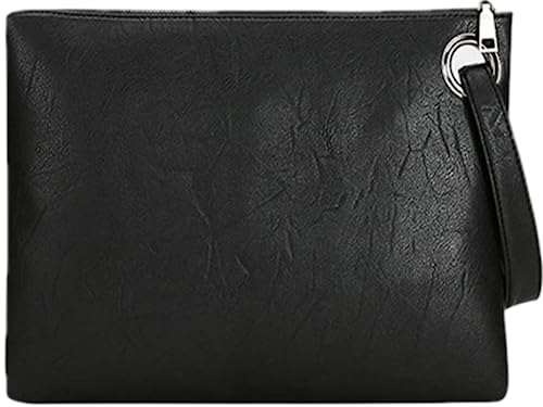 Black Envelope Clutch Chain Shoulder Handbag Purse