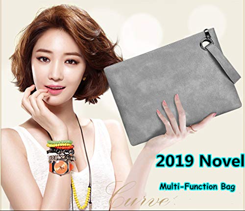 Black Envelope Clutch Chain Shoulder Handbag Purse