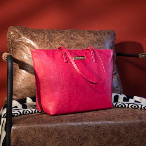 Montana West Large Vegan Leather Shoulder Tote Handbag