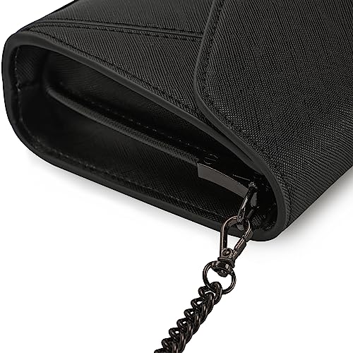 DEXMAY Women's Envelope Clutch Saffiano Leather Handbag