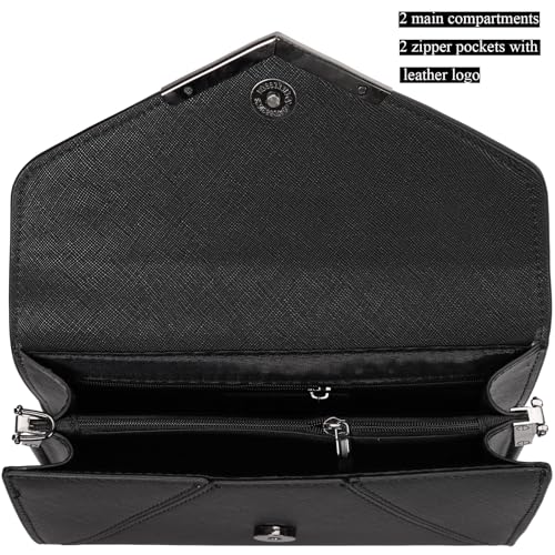 DEXMAY Women's Envelope Clutch Saffiano Leather Handbag