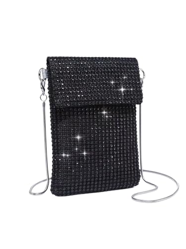 Verdusa Women's Glitter Rhinestone Crossbody Evening Bag Purse