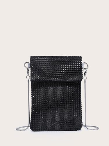 Verdusa Women's Glitter Rhinestone Crossbody Evening Bag Purse