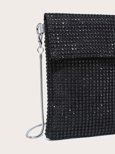 Verdusa Women's Glitter Rhinestone Crossbody Evening Bag Purse