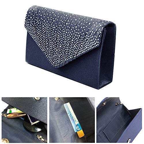 Navy Blue Ladies Evening Bridal Wedding Handbag