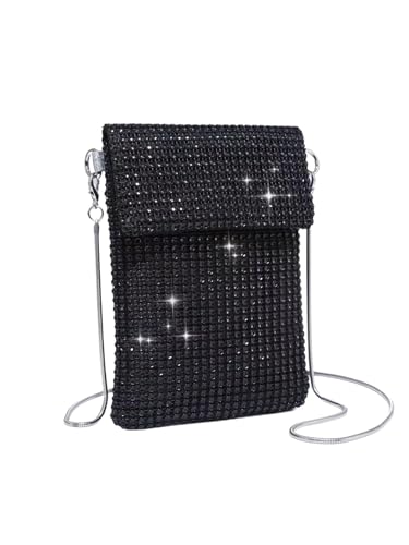 Verdusa Women's Glitter Rhinestone Crossbody Evening Bag Purse