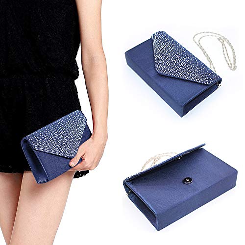 Navy Blue Ladies Evening Bridal Wedding Handbag