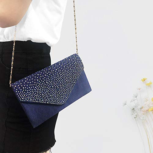 Navy Blue Ladies Evening Bridal Wedding Handbag