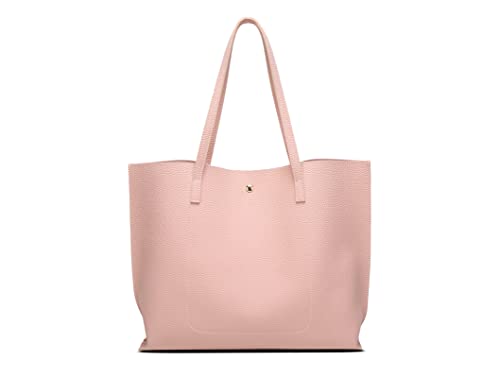 Dreubea Women's Large Pink Tote Bag with Tassel