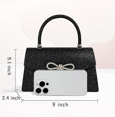 Sparkly Bow Evening Clutch for Weddings and Parties
