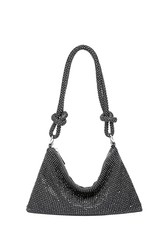 YUWITA Rhinestone Evening Bag Sparkly Mini Handbag