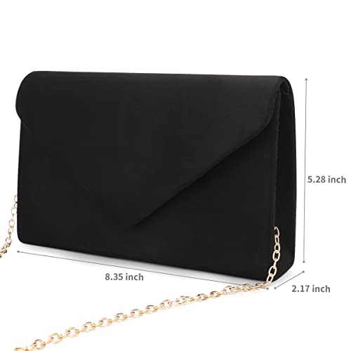 Elegant black crossbody clutch purse for special occasions