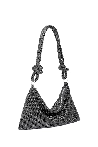 YUWITA Rhinestone Evening Bag Sparkly Mini Handbag